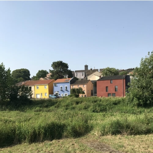 Simulation de couleur de façade d'un chantier situé dans la ville de Bouguenais 44